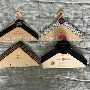 Lindsay Phillips Women's SwitchFlops Straps - Black, Gold, and Silver